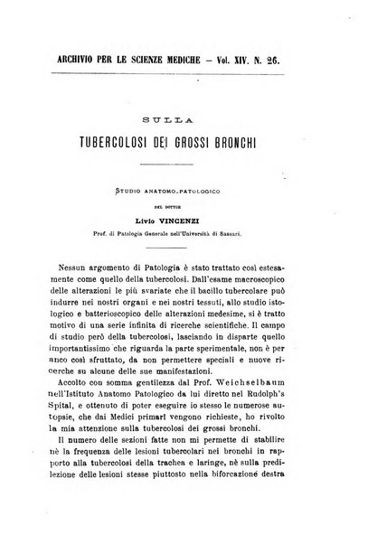 Archivio per le scienze mediche