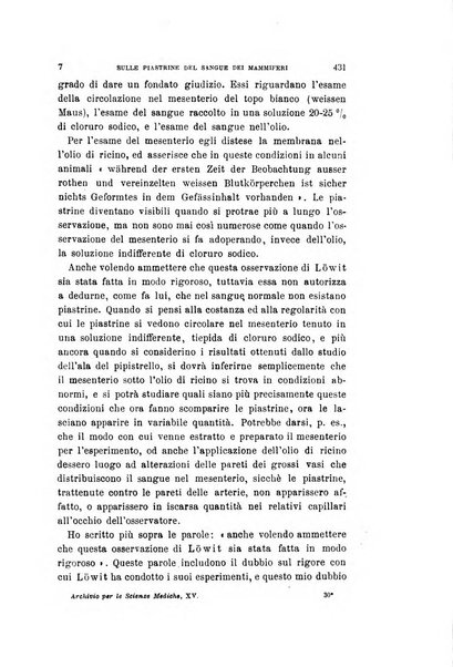 Archivio per le scienze mediche