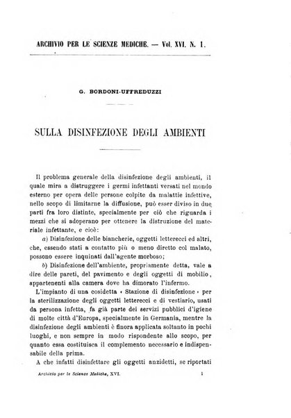 Archivio per le scienze mediche