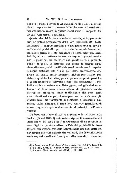 Archivio per le scienze mediche