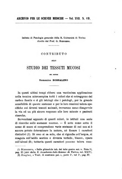 Archivio per le scienze mediche