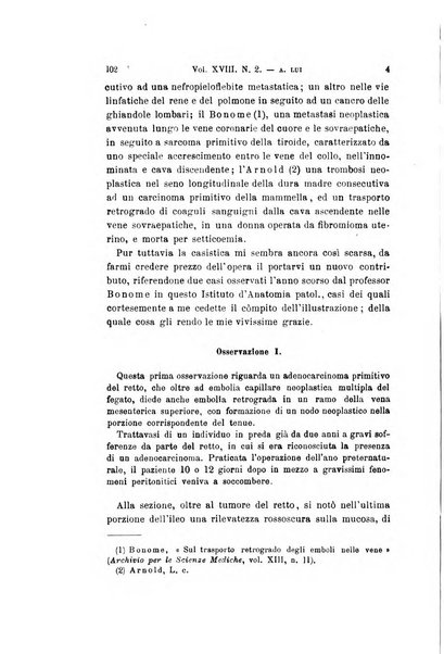 Archivio per le scienze mediche