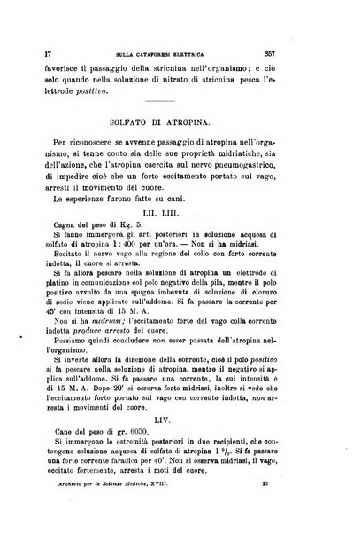 Archivio per le scienze mediche