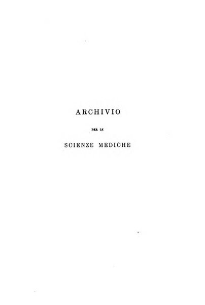 Archivio per le scienze mediche