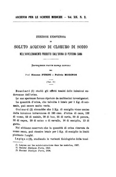 Archivio per le scienze mediche