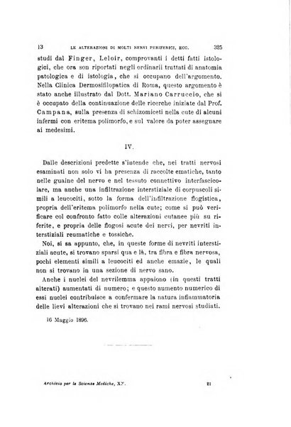 Archivio per le scienze mediche