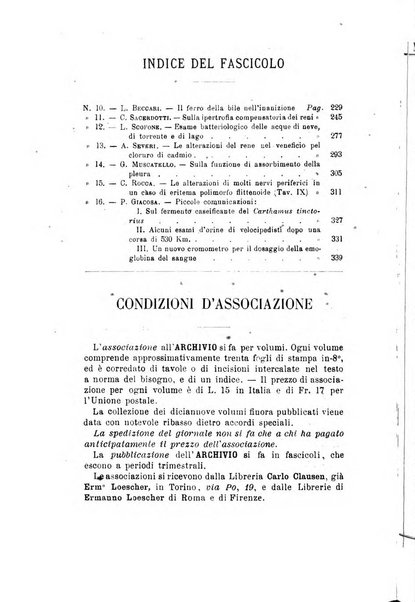 Archivio per le scienze mediche