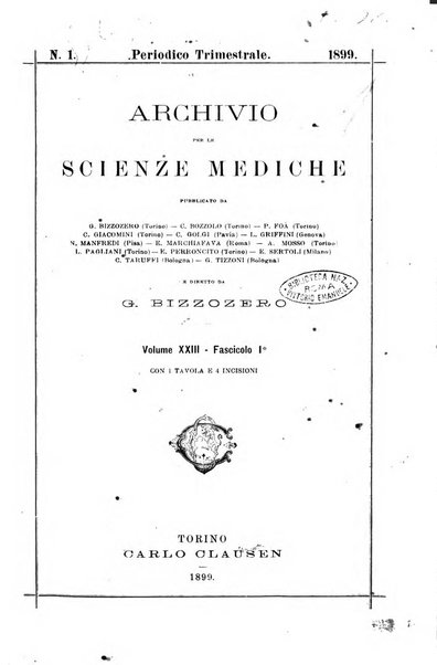 Archivio per le scienze mediche