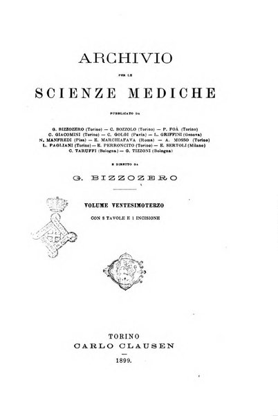 Archivio per le scienze mediche