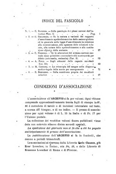 Archivio per le scienze mediche