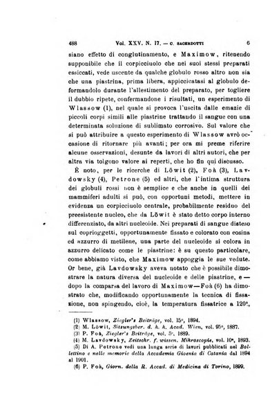 Archivio per le scienze mediche