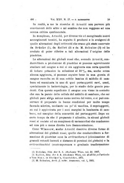 Archivio per le scienze mediche