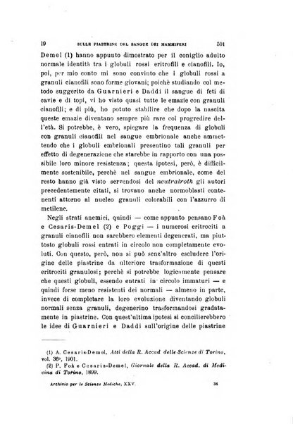 Archivio per le scienze mediche