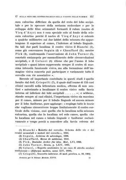 Archivio per le scienze mediche