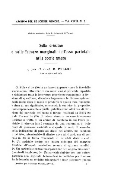 Archivio per le scienze mediche