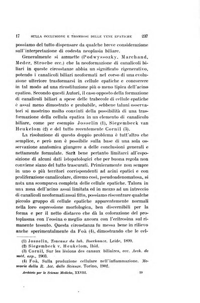 Archivio per le scienze mediche