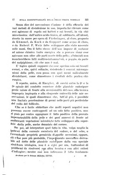 Archivio per le scienze mediche