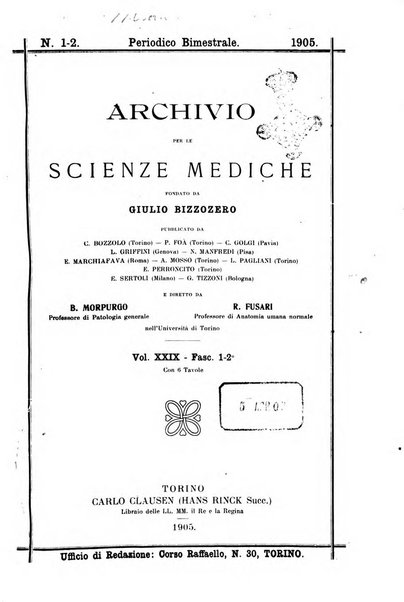 Archivio per le scienze mediche