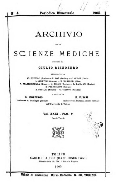 Archivio per le scienze mediche