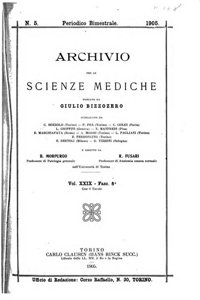 Archivio per le scienze mediche