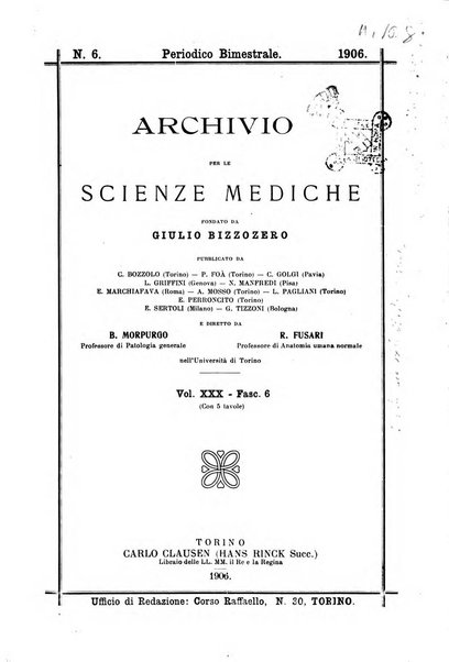 Archivio per le scienze mediche