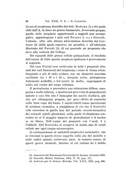 Archivio per le scienze mediche