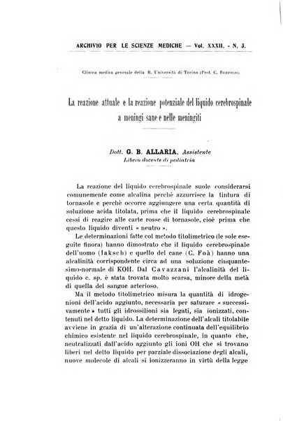 Archivio per le scienze mediche