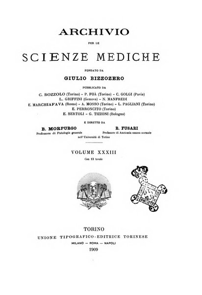 Archivio per le scienze mediche