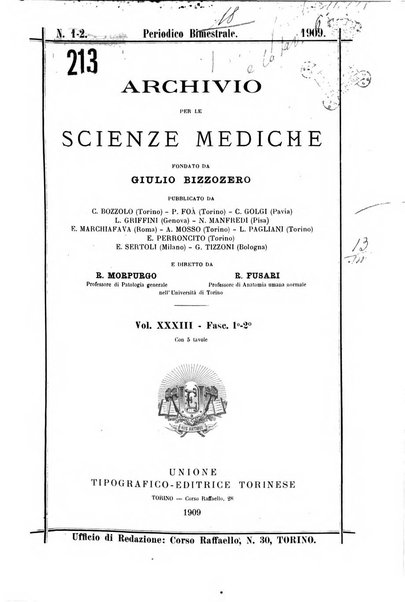 Archivio per le scienze mediche