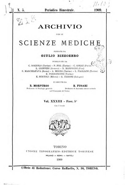 Archivio per le scienze mediche