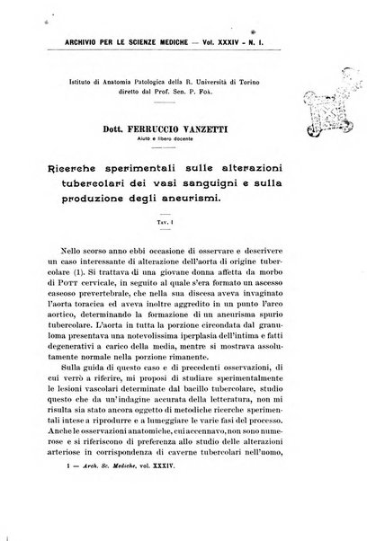 Archivio per le scienze mediche