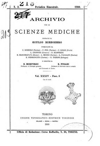 Archivio per le scienze mediche