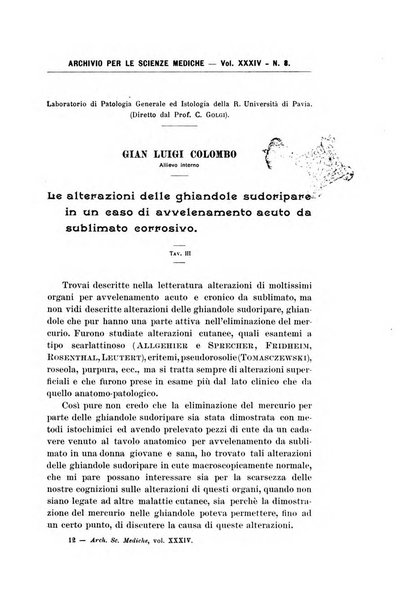 Archivio per le scienze mediche