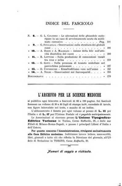 Archivio per le scienze mediche