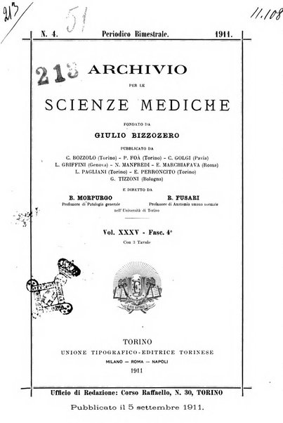 Archivio per le scienze mediche