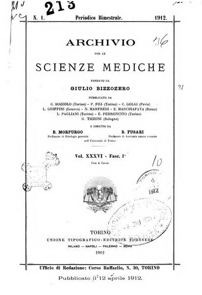 Archivio per le scienze mediche