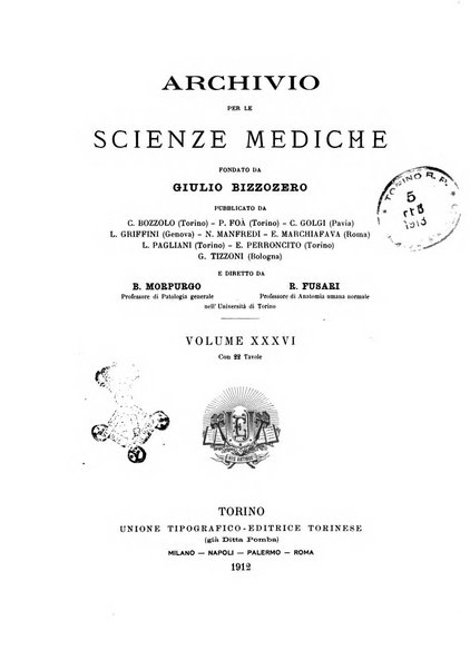 Archivio per le scienze mediche