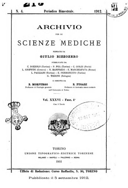 Archivio per le scienze mediche