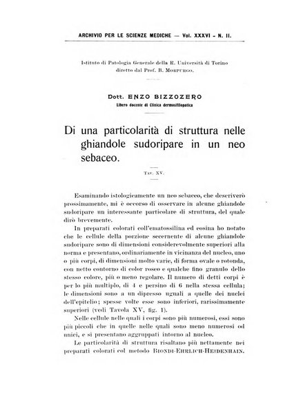 Archivio per le scienze mediche