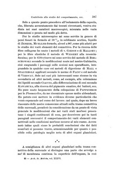 Archivio per le scienze mediche