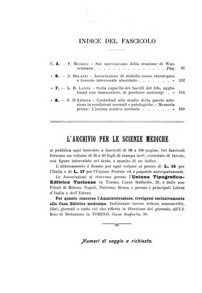 Archivio per le scienze mediche