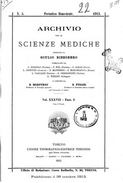 Archivio per le scienze mediche