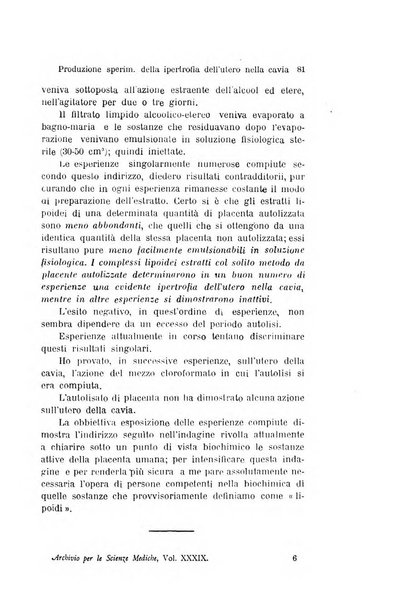 Archivio per le scienze mediche