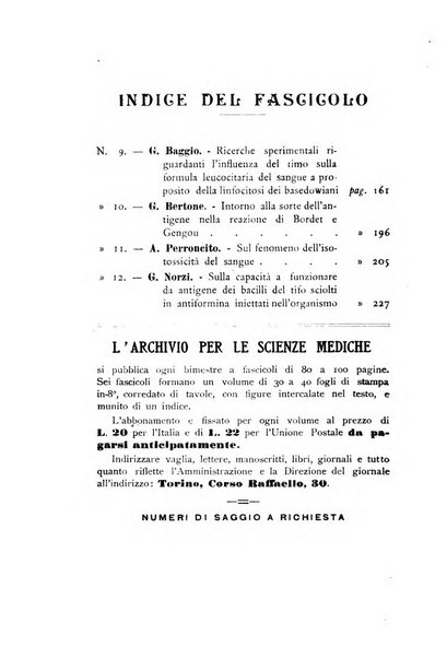 Archivio per le scienze mediche