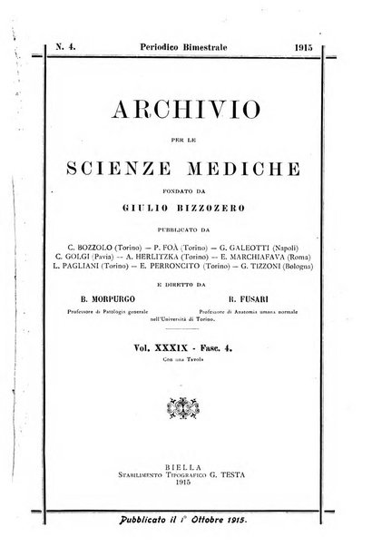 Archivio per le scienze mediche