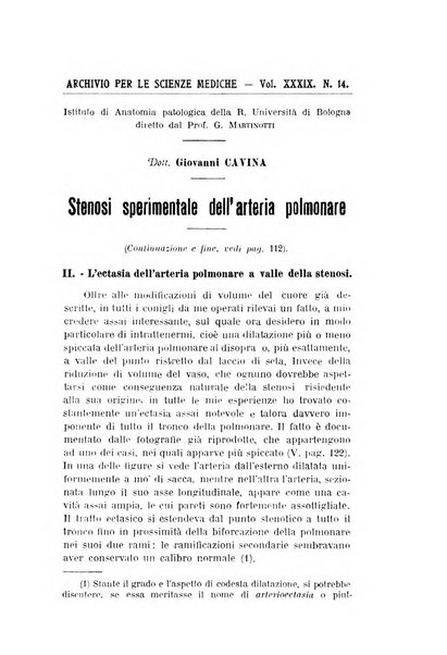 Archivio per le scienze mediche