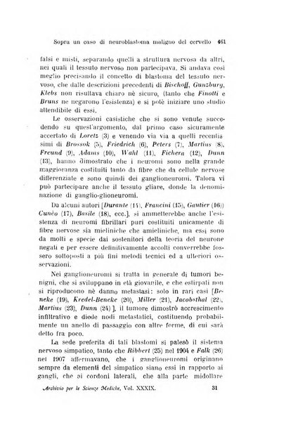 Archivio per le scienze mediche