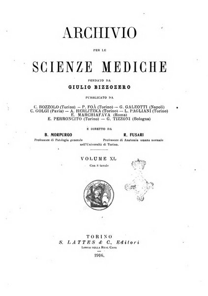 Archivio per le scienze mediche