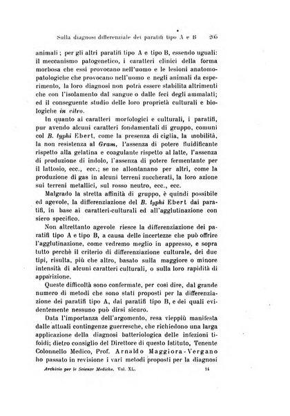 Archivio per le scienze mediche