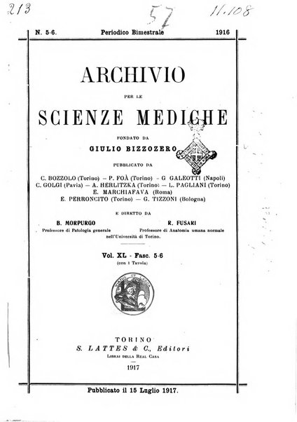 Archivio per le scienze mediche